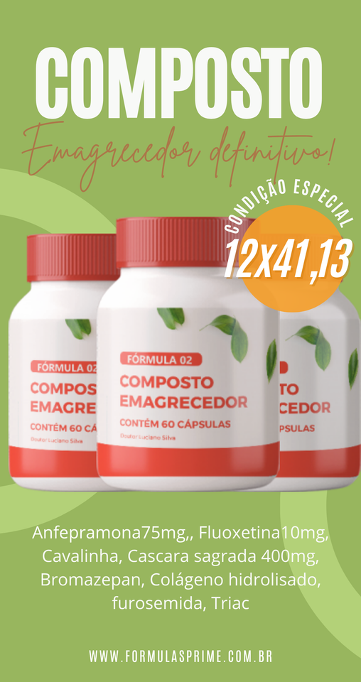 COMPOSTO EMAGRECEDOR 60 CÁPSULAS  - COMPOSTO 02